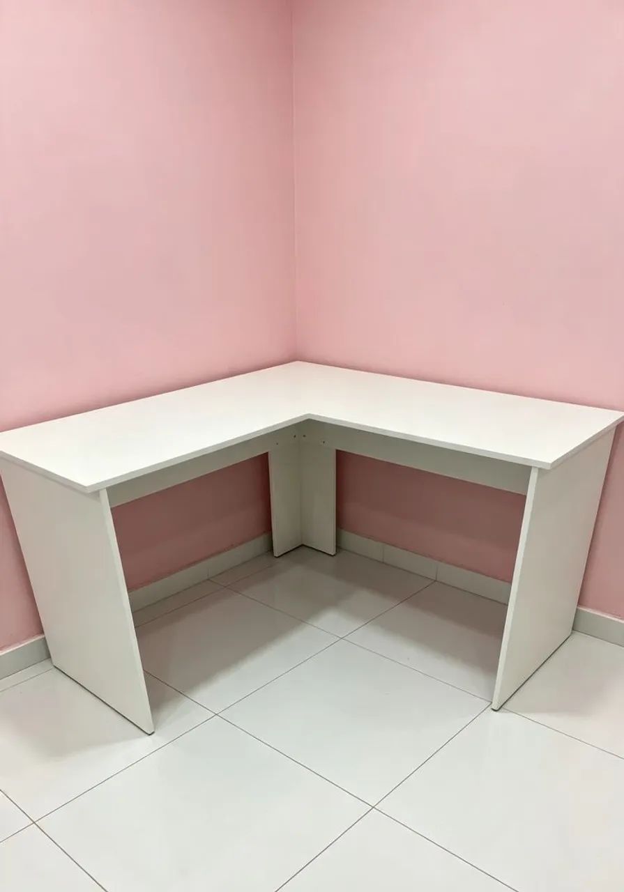 Mesa L em mdf entrega grátis 