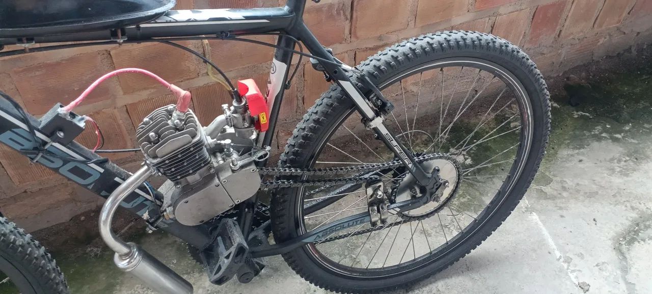 Bicicleta motorizada freio a disco nas 2 rodas  - Foto 3