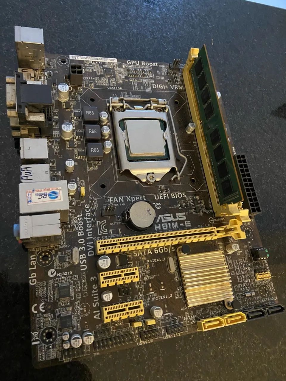 Kit placa mãe, RAM e processador 