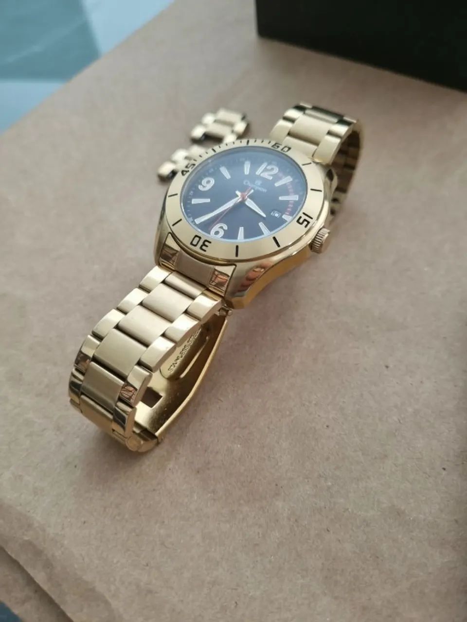 Relógio Champion Dourado - perfeito estado - Foto 2