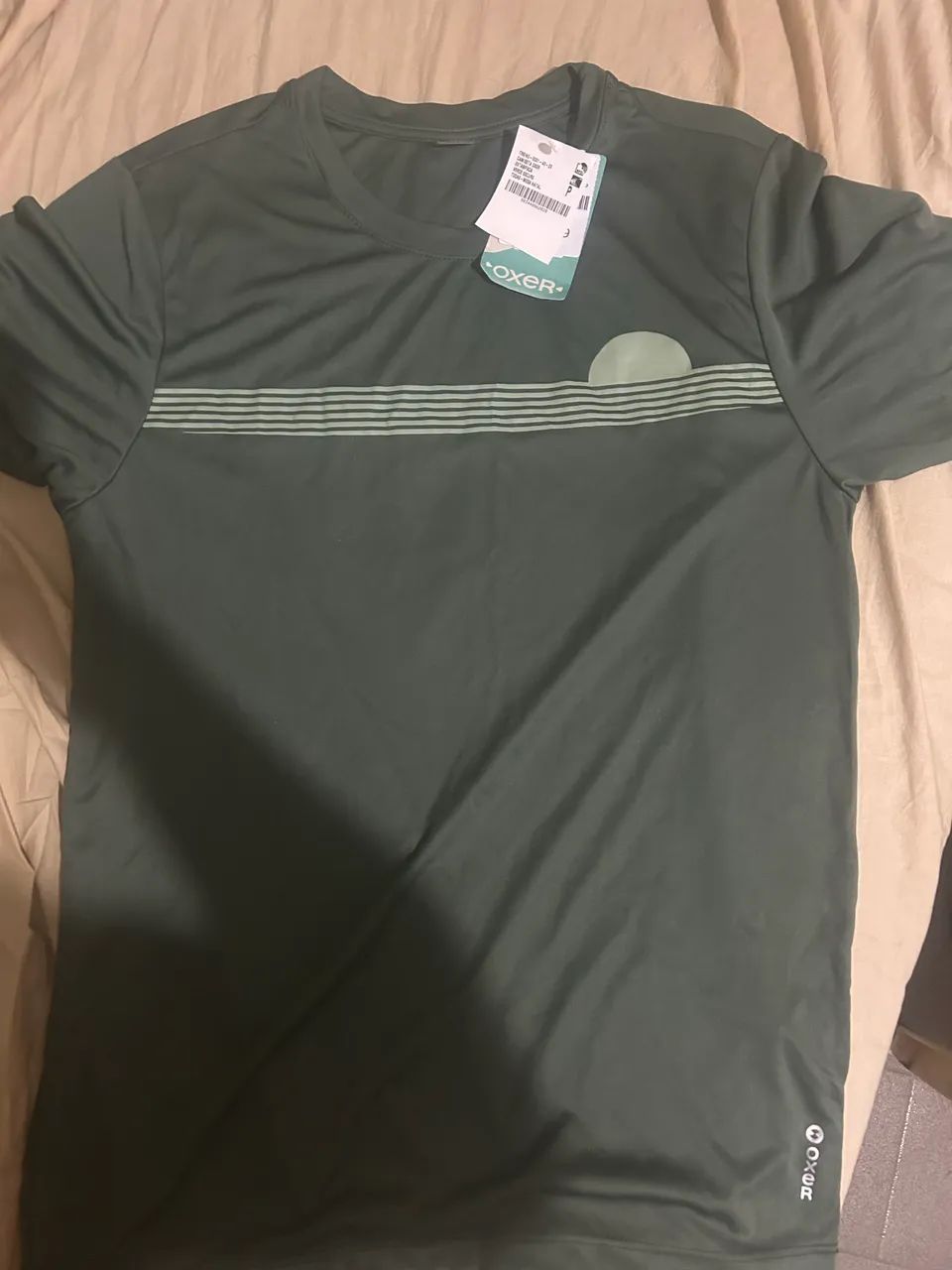 camiseta esportiva manga curta, verde. Nova. - Foto 2