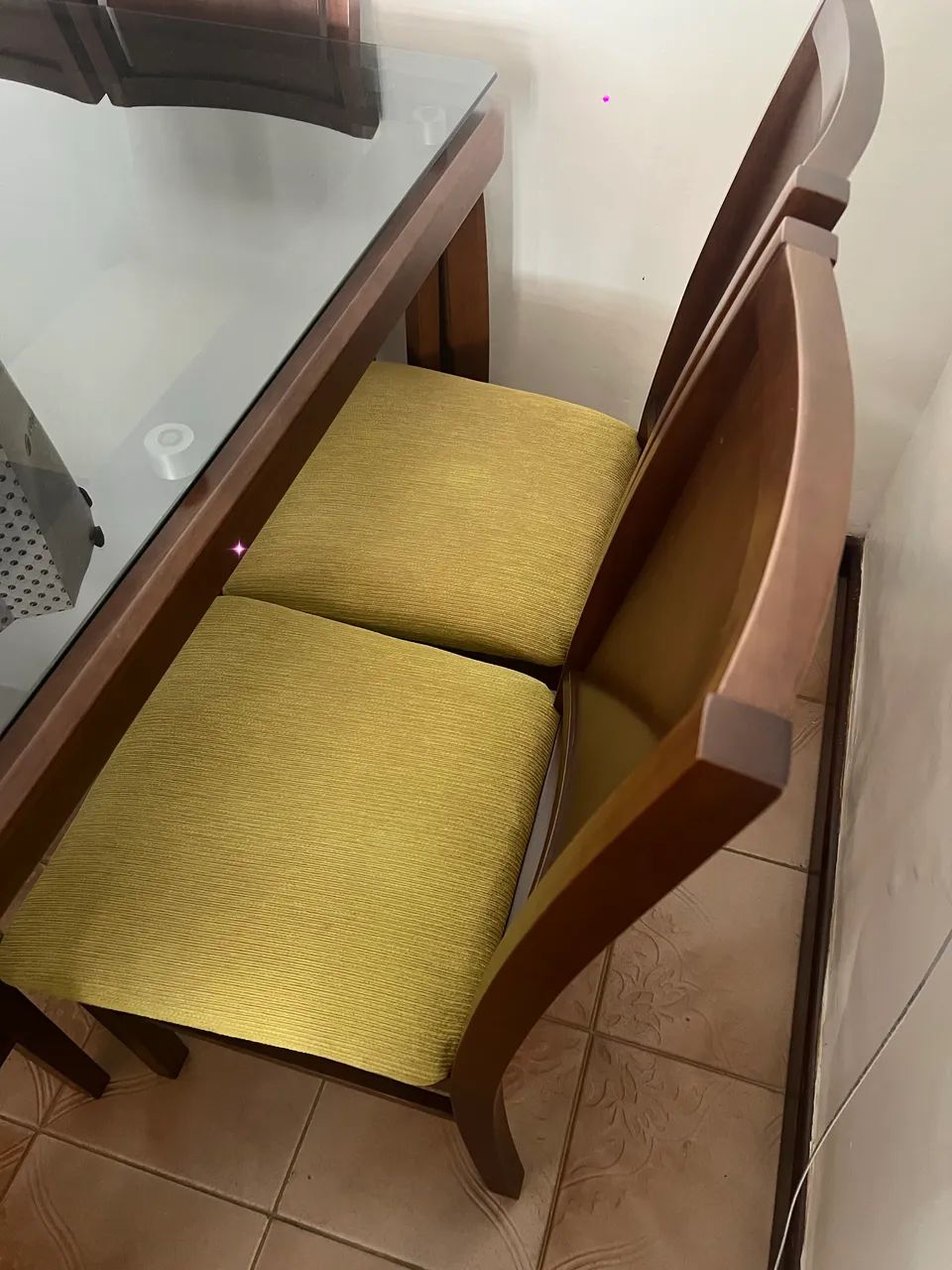 MESA DE JANTAR DE VIDRO COM 8 CADEIRAS - Foto 3