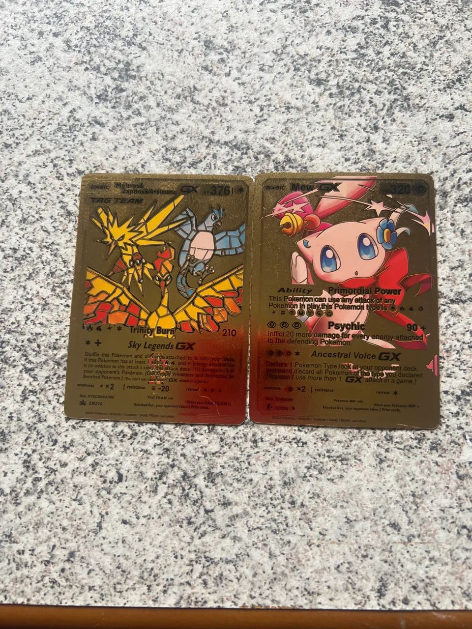 Cartas Pokémon Dourada 