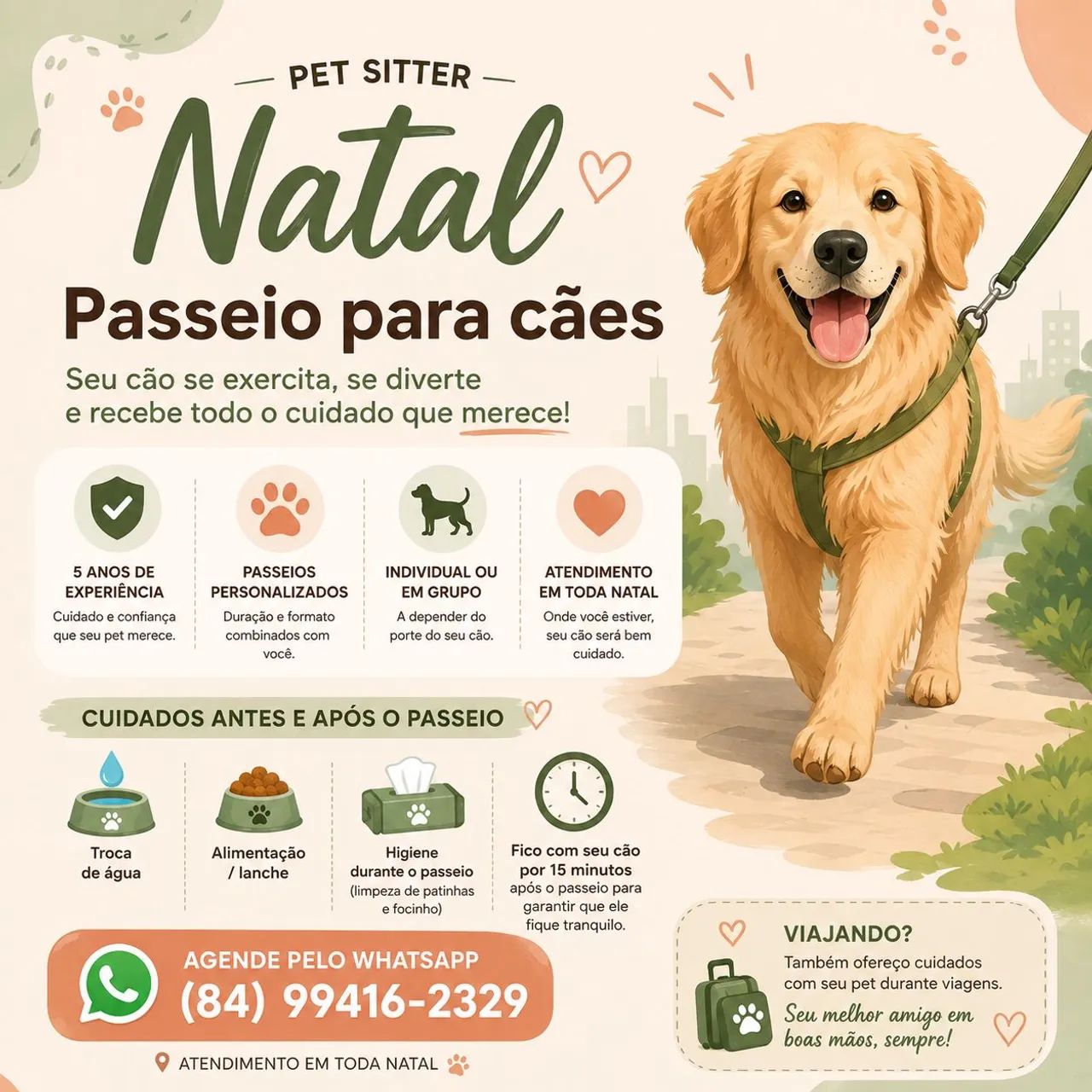 Passeio de Cães, PetSitter |  Natal