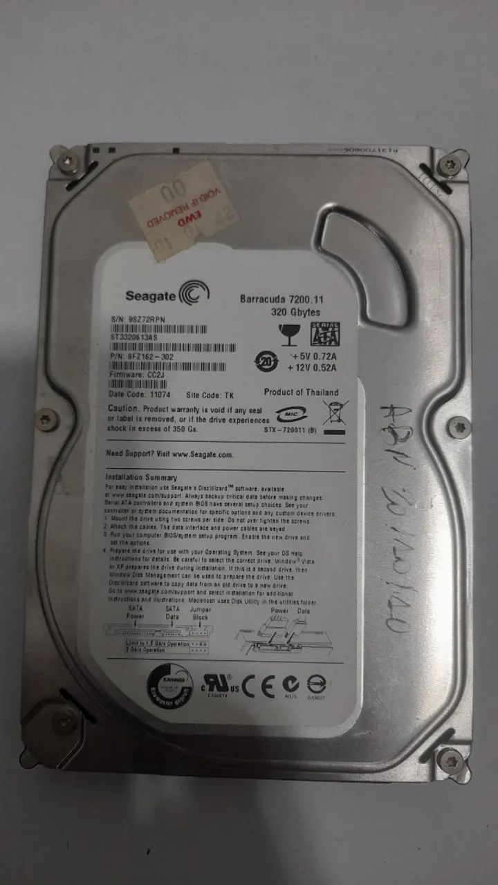 HD 320G SEAGATE - WINDOWS 10