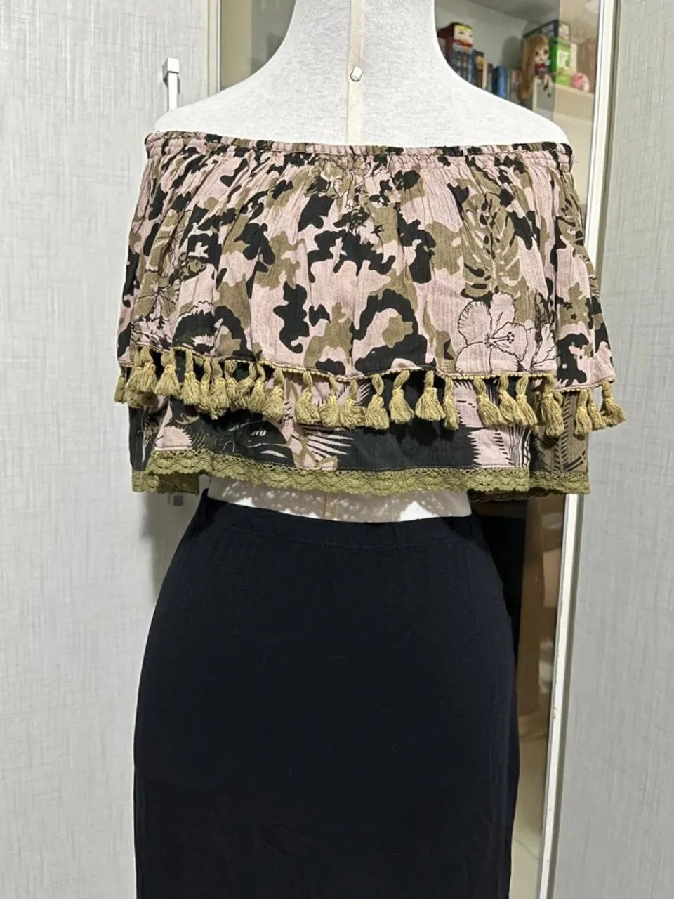 blusa ciganinha farm - m