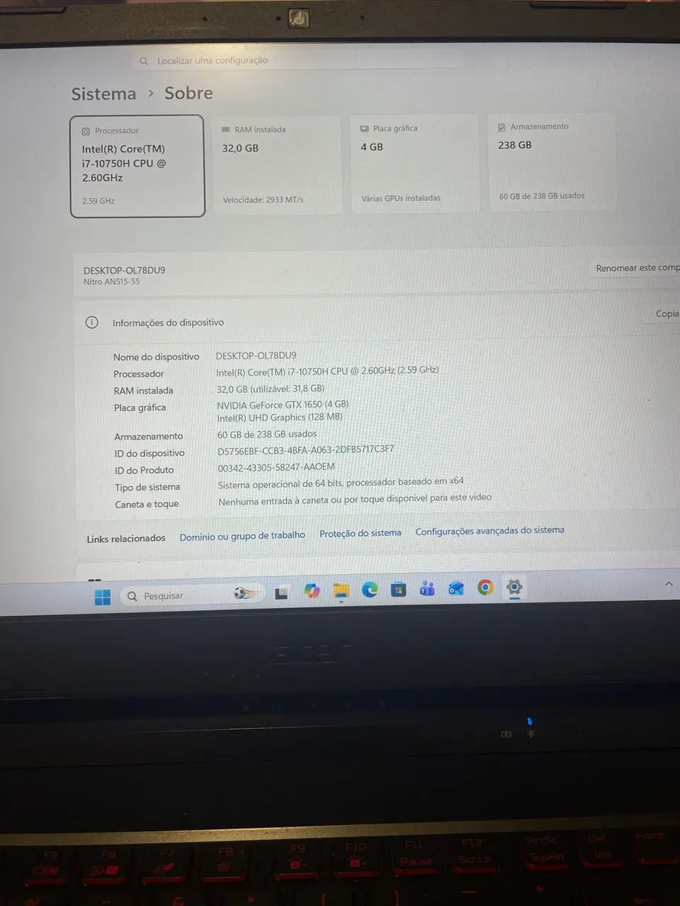 Acer Nitro I7 - Foto 4
