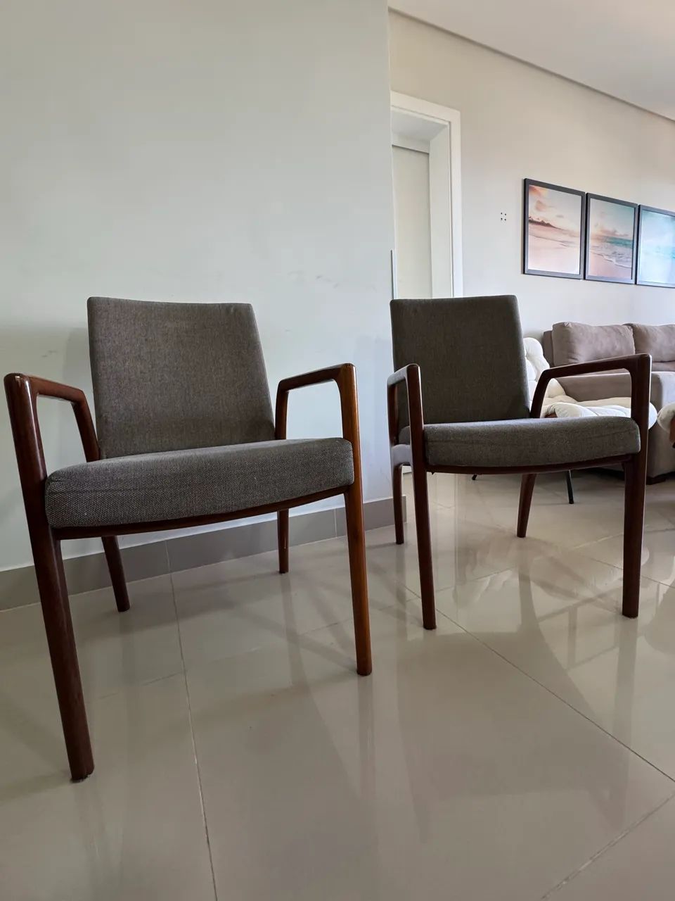 Conjunto de cadeiras (design moderno, madeira maciça) - Foto 5