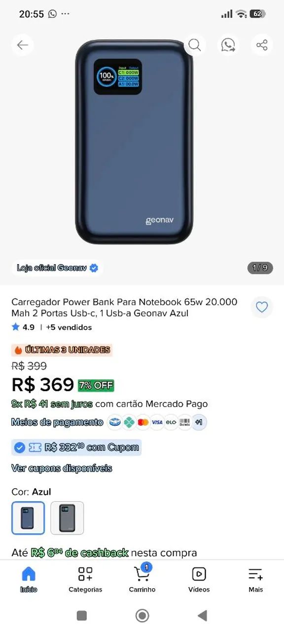 Powerbank Geonav 65w - Foto 4