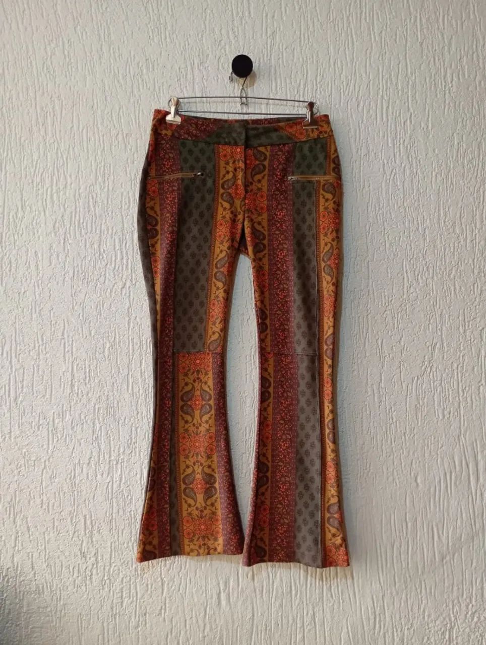 calça bootcut bluesteel paisley feminina tam 34