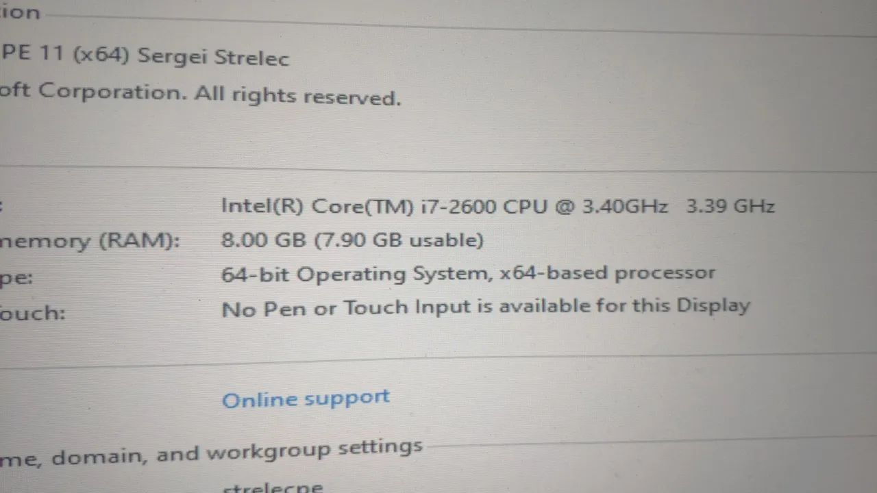 Cpu i7-2600 8gb de ram
