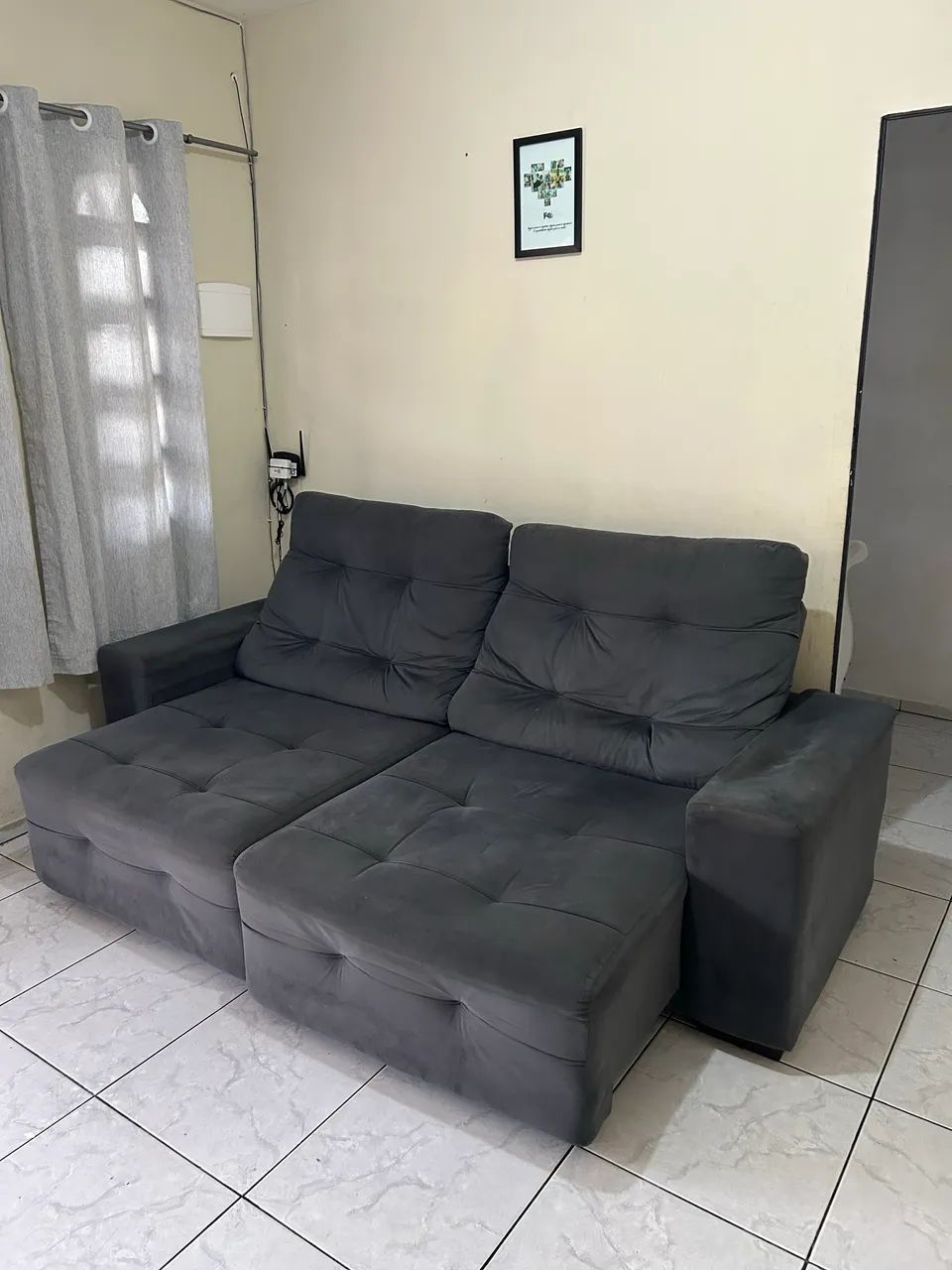 Sofá Retrátil - cinza - Foto 3