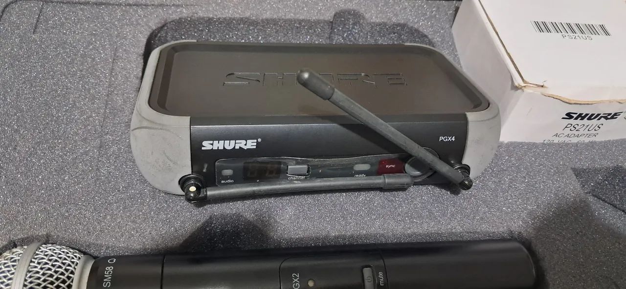 Sm58 + pgx wireless sem fio de mão shure completo com case  - Foto 2
