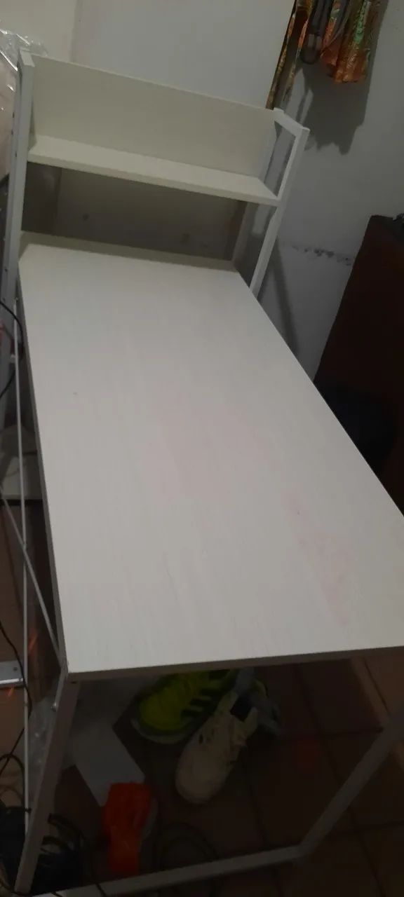 Mesa Escrivaninha Para Estudo E Home Office, Com4prateleiras - Foto 2