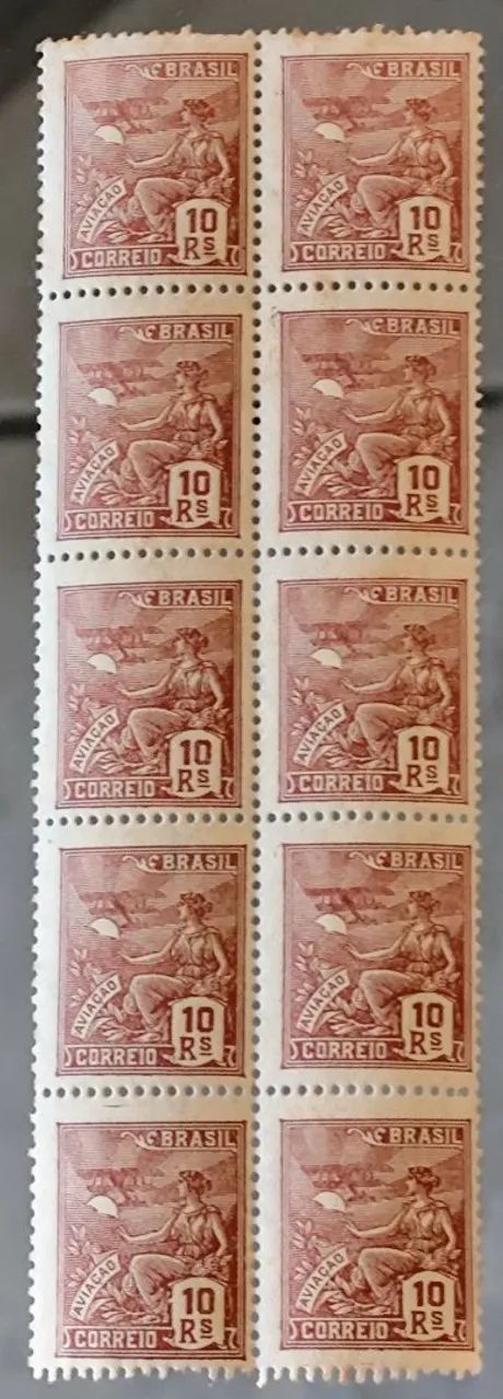 Selo postal - Vovó 10 reis.