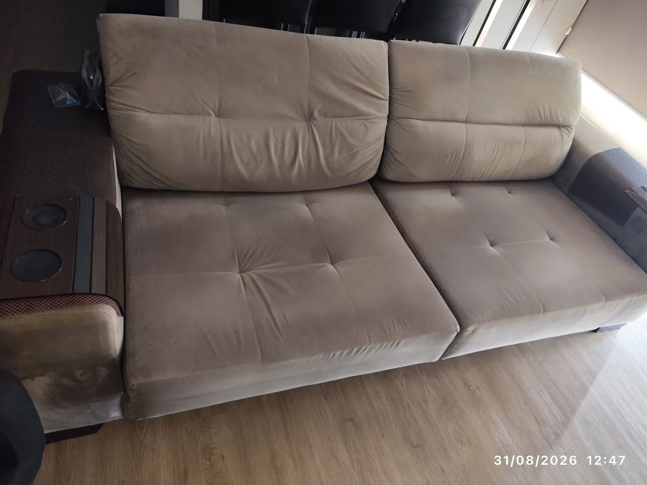 Sofa suede 3 lugares - Foto 2
