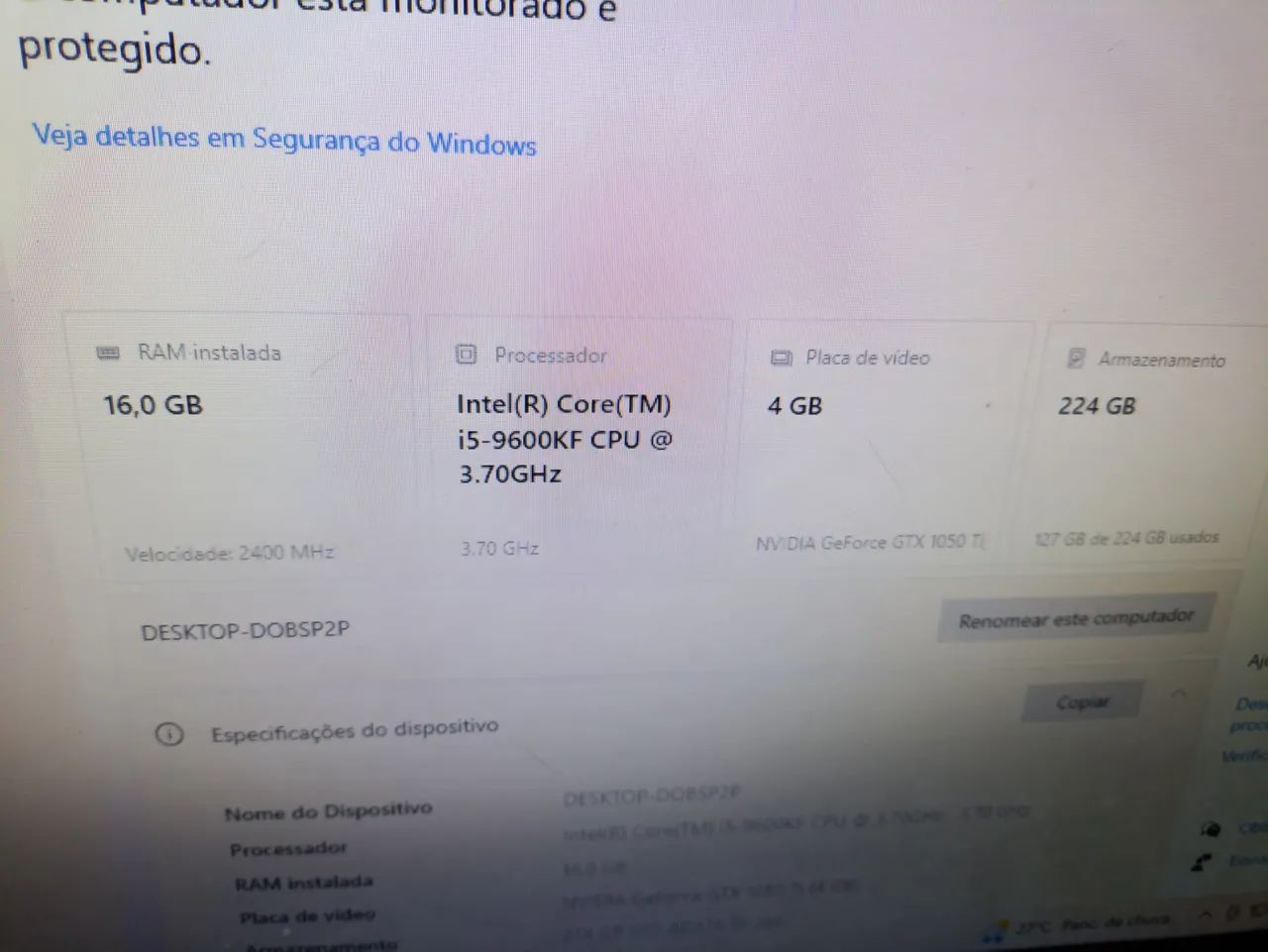 PC GAMER I5 9600K + 1050 TI  - Foto 5