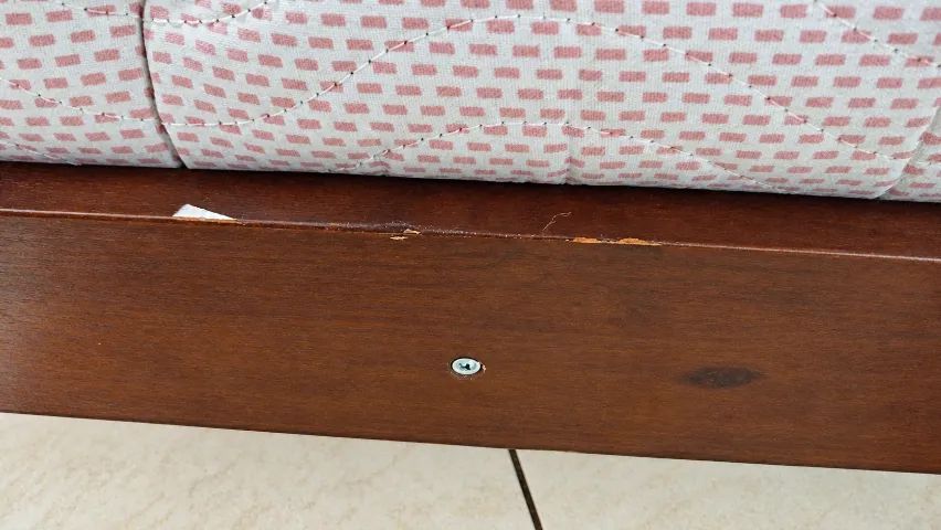 Cama de solteiro de madeira + colchão - R$ 700 - Foto 2