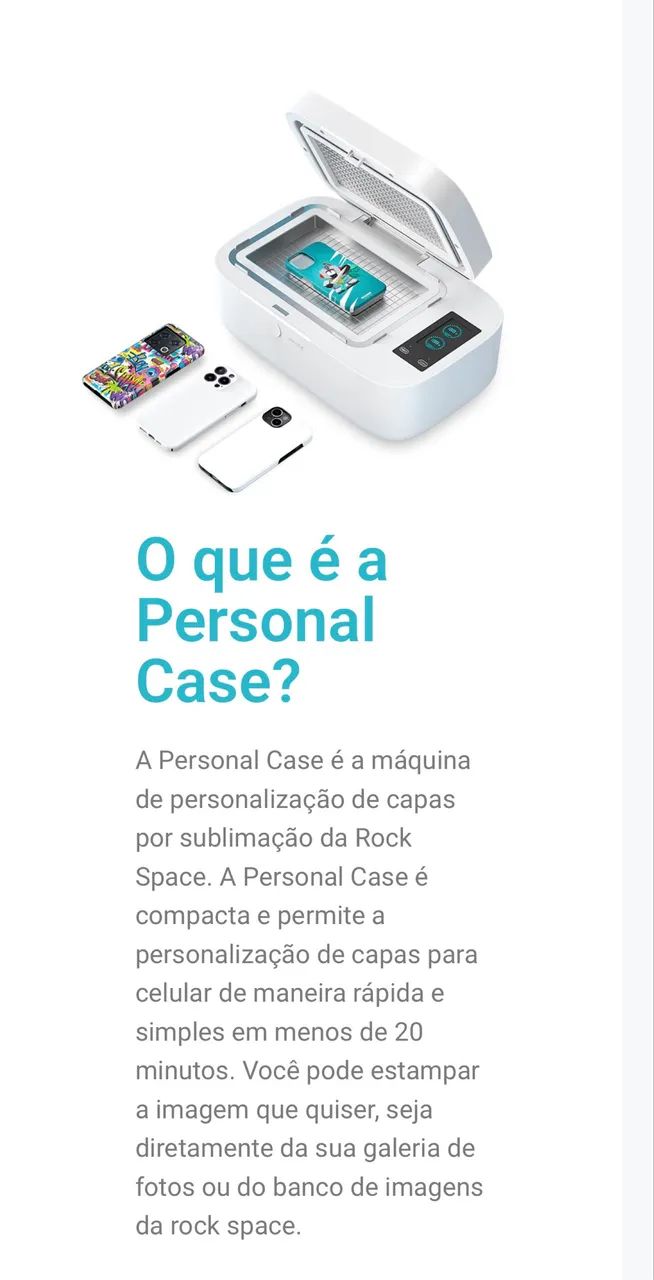 Personal Case é a máquina de personalização de capas