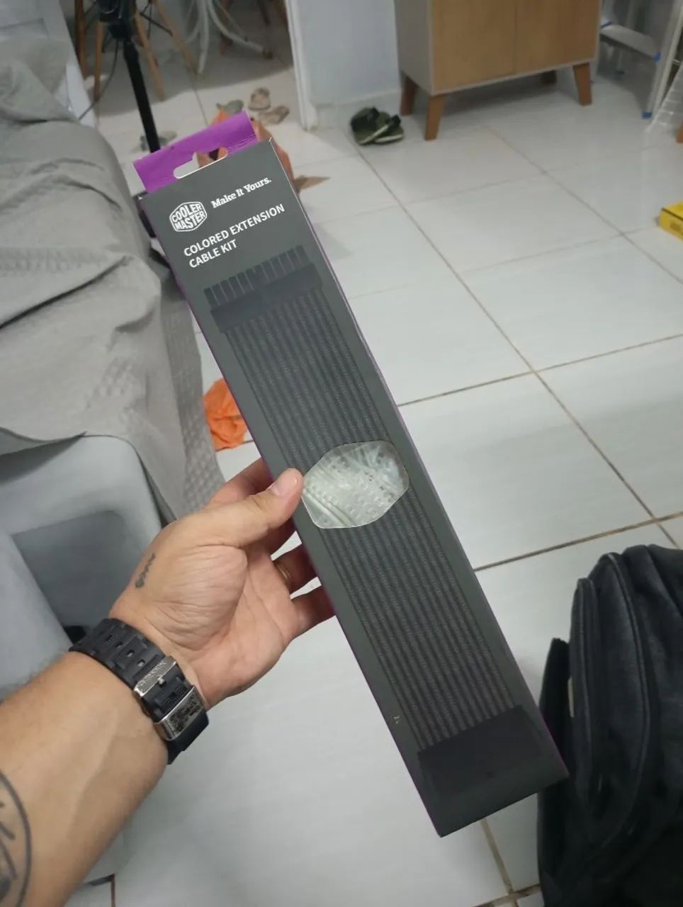 Cabos sleeve cooler master brancos usado.