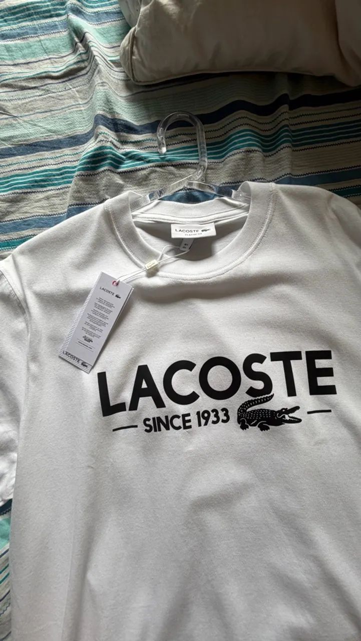 Camisa Lacoste Branca Original 