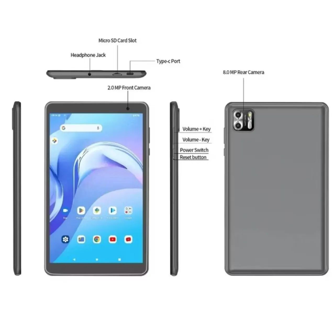 Tablet Pritom L8 PLUS 4GB/64GB Preto (LACRADO) - Foto 3