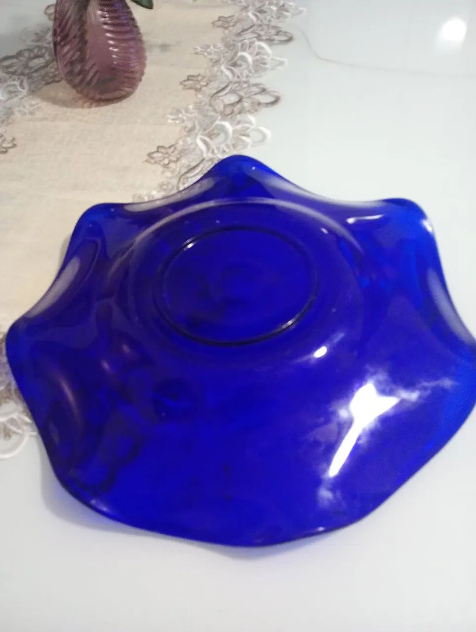Fruteira antiga azul cobalto  - Foto 2
