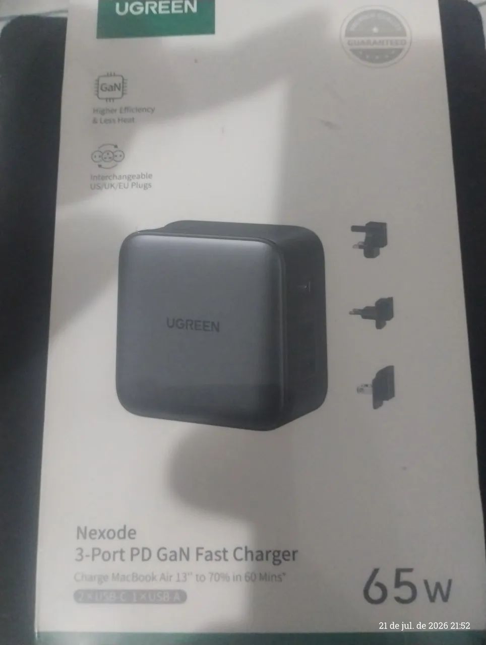 Carregador Ugreen Nexode 65W