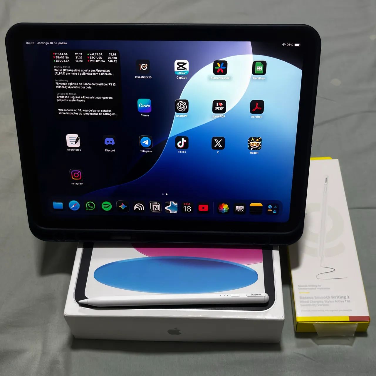 Ipad 11 A16 128 Gb (1 mês de uso) + Caneta Baseus 3 + Capa e blindagem - Foto 3