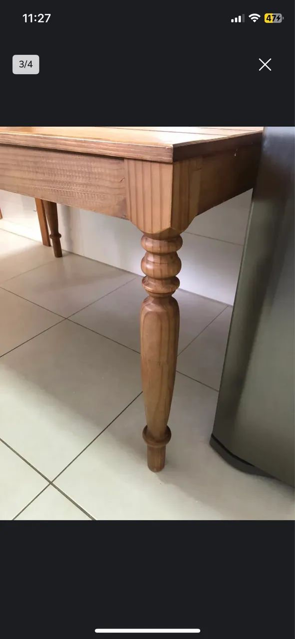 Mesa em madeira maciça - Foto 2