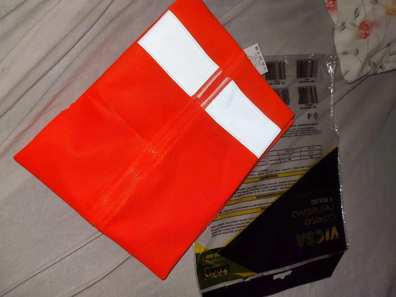 Colete Reflexivo Laranja Com Zíper E 1 Bolso Tamanho G Vic72140 G Lj Vicsa - Foto 3