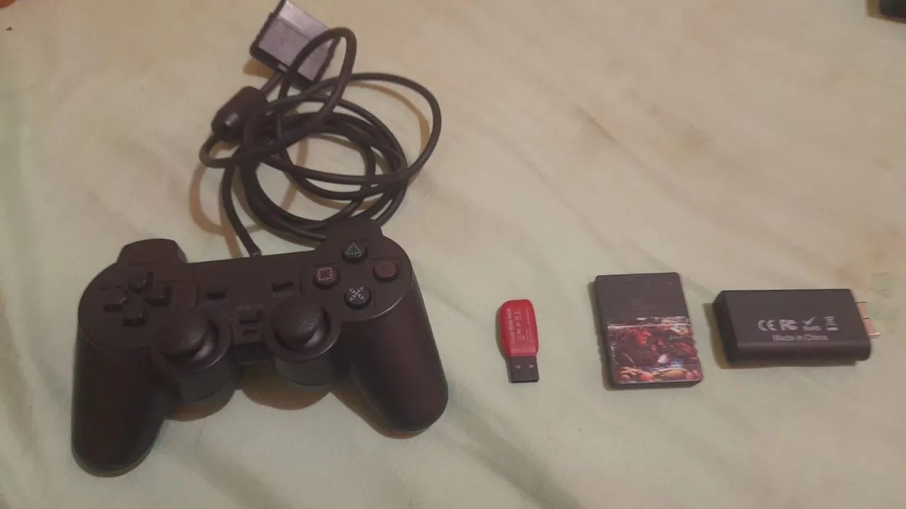 Playstation 2 com 2 controles, pendrive e memóry card  - Foto 2