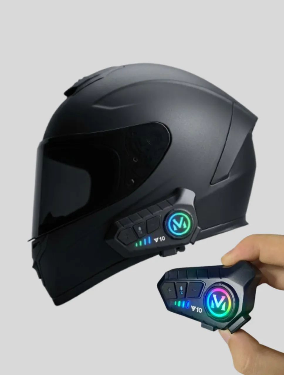 Intercomunicador Bluetooth para Capacete WOOSH V10 | Música, GPS e Chamadas