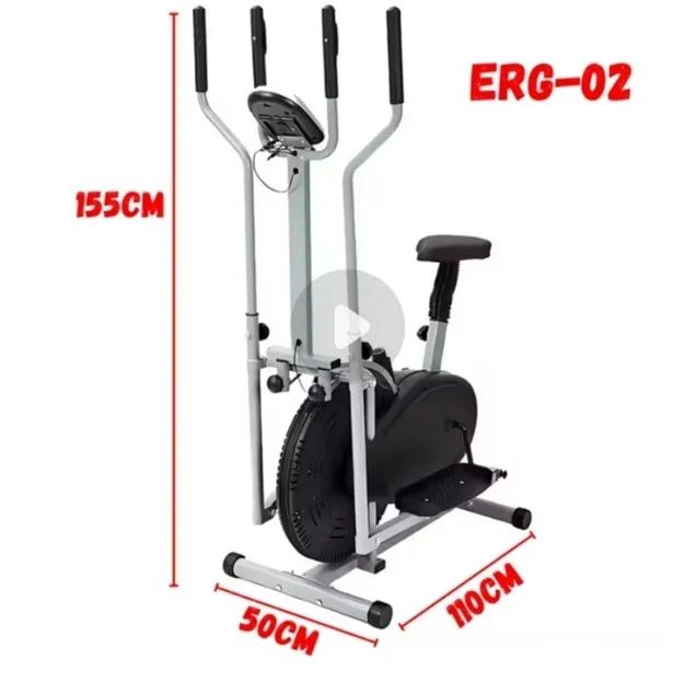 Elíptico Magnético e Bike Ergométrica NOVO NA CAIXA,  Display Digital, Passada 35cm, 120k