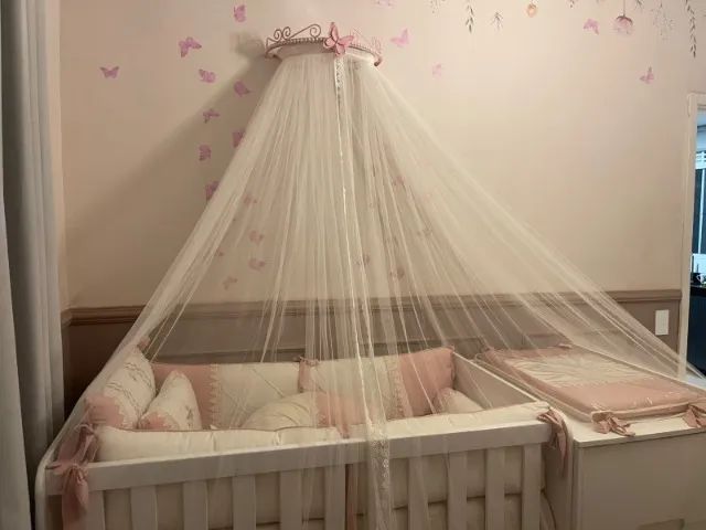 Berço com cômoda e cama auxiliar/ 3 em 1 - Foto 3