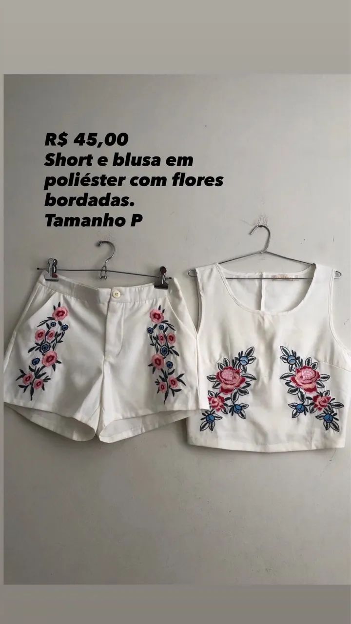 Short e blusa tamanho P - Foto 4