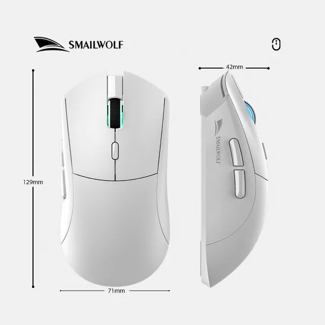 Mouse Smailwolf RS7 | Tri-Mode | Polling Rate 1000Hz | Sensor PAW3311 -Entrega Grátis- - Foto 4