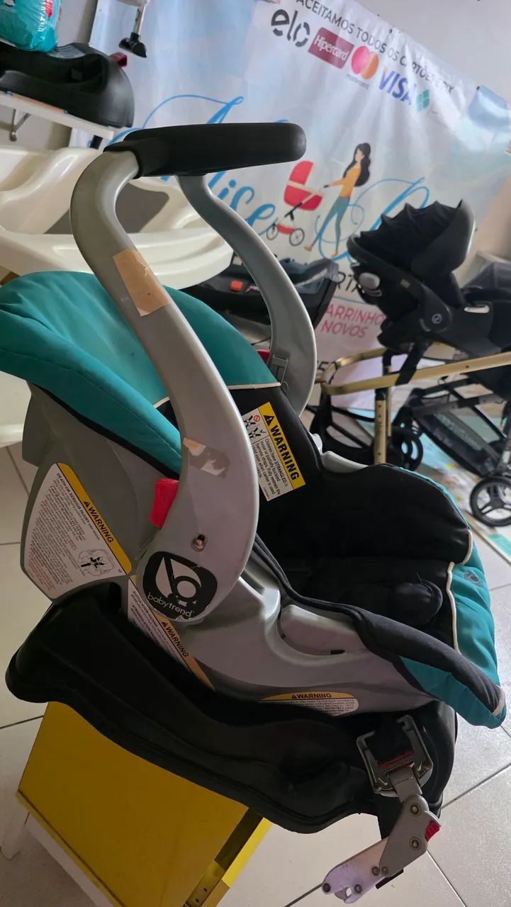 Bebê conforto baby trend com a base isofix  - Foto 2
