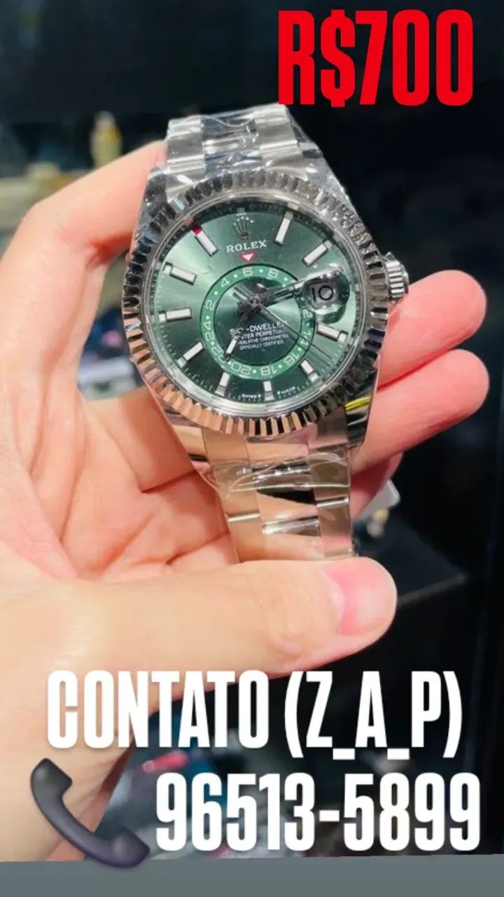 Relógio ROLEX SKY DWELLER AUTOMÁTICO MOSTRADOR VERDE  - Foto 3