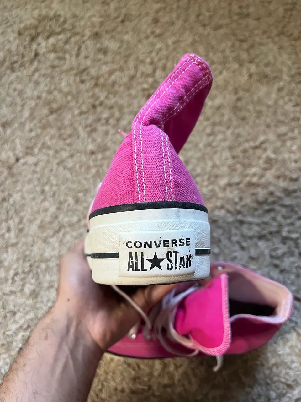 Converse allstar rosa plataforma - Foto 2