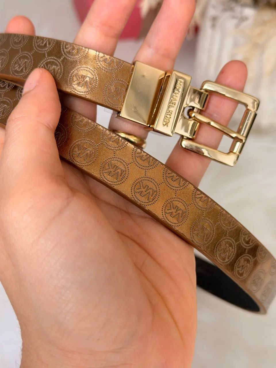 Cinto Michael Kors Dourado - Foto 3