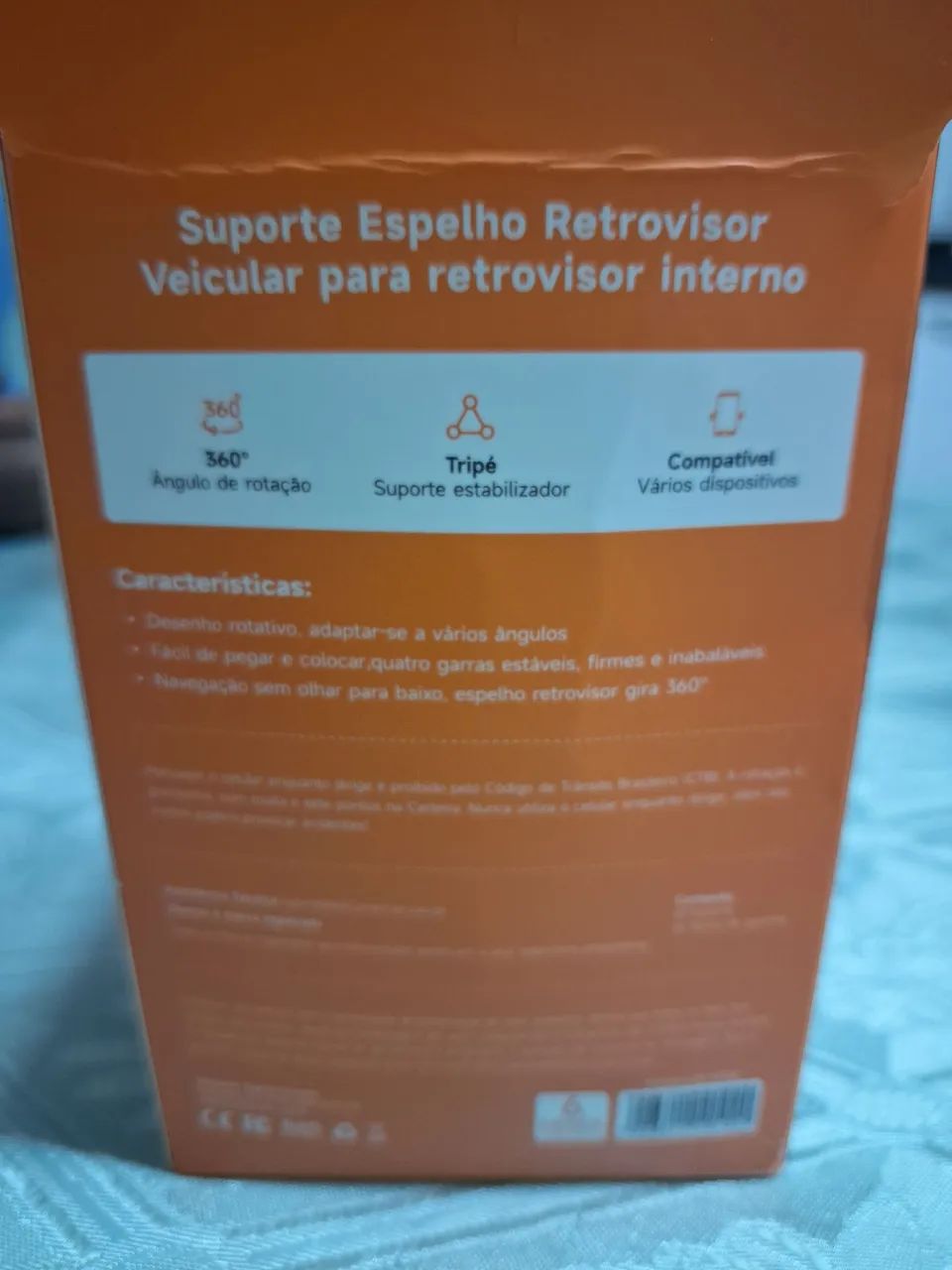 Suporte Veicular de Celular no Espelho Retrovisor Interno do Carro - Foto 3