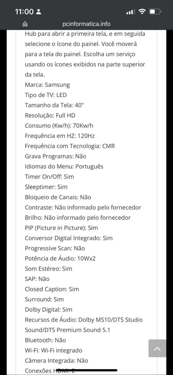 TV Samsung Led 40 polegadas full HD  - Foto 5