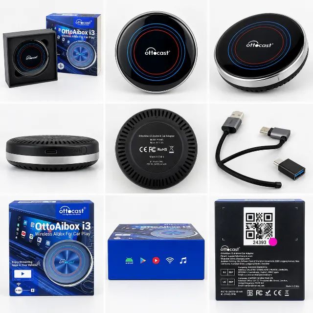 Streaming para central multimídia automotiva compatível com CarPlay OttoAibox i3 OttoCast - Foto 4