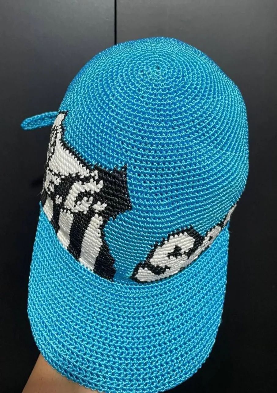 Boné de crochê Santos Azul - Foto 5