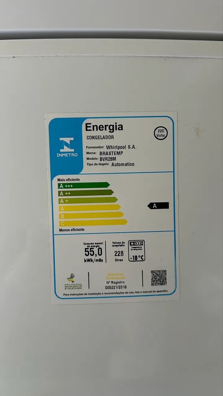 Freezer Vertical / Geladeira Brastemp 228L - Foto 2