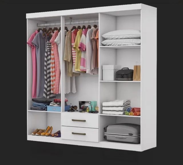 Roupeiro Branco Compact 153 cm - Foto 2