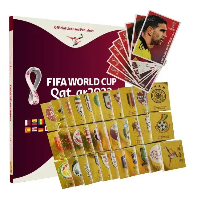 Álbum Capa Dura da Copa de 2022 completo para colar