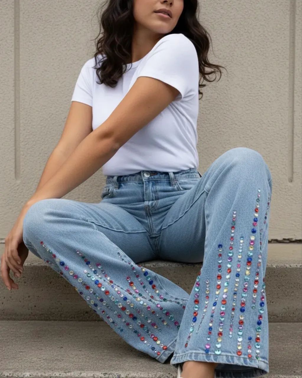 Calça Jeans Wide Leg Amarante Brasil - Foto 5
