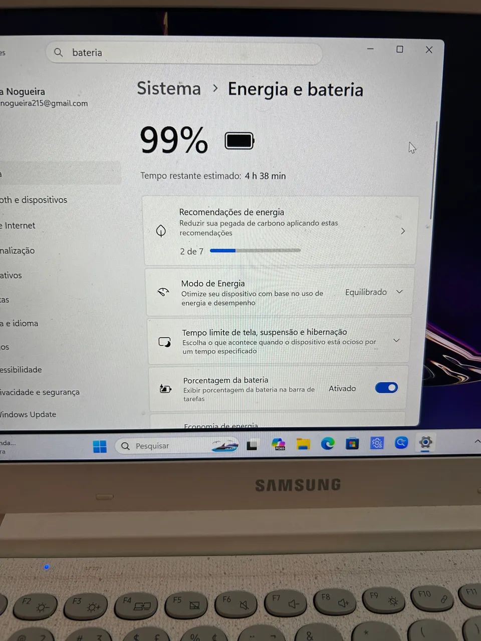 Notebook Samsung Flash f30 Branco Usado - Foto 4